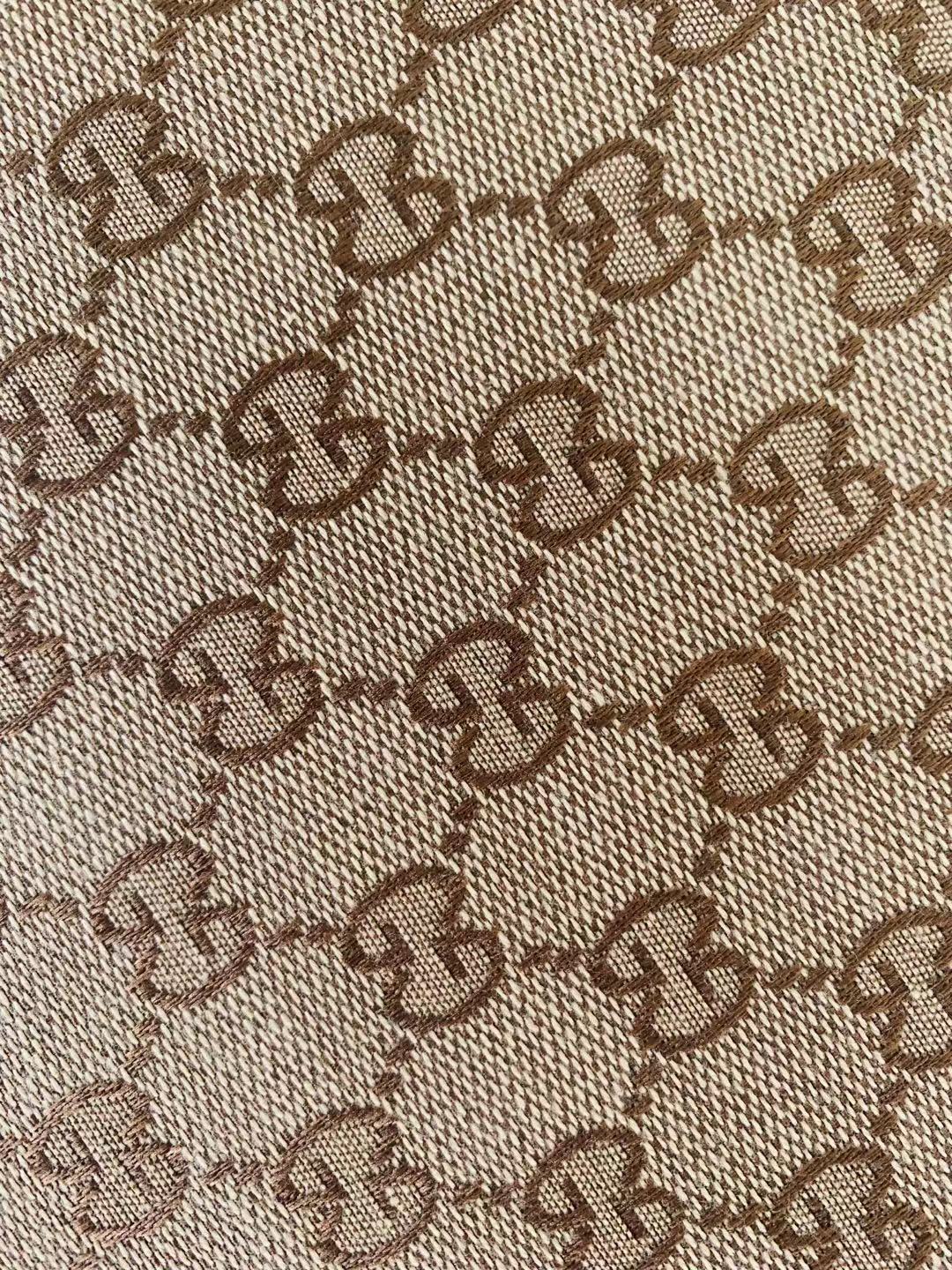 Classic Gucci Jacquard Fabric Cloth, Fabric Bags Fabric Shoes Fabric Hat Fabric good quality (Tan)