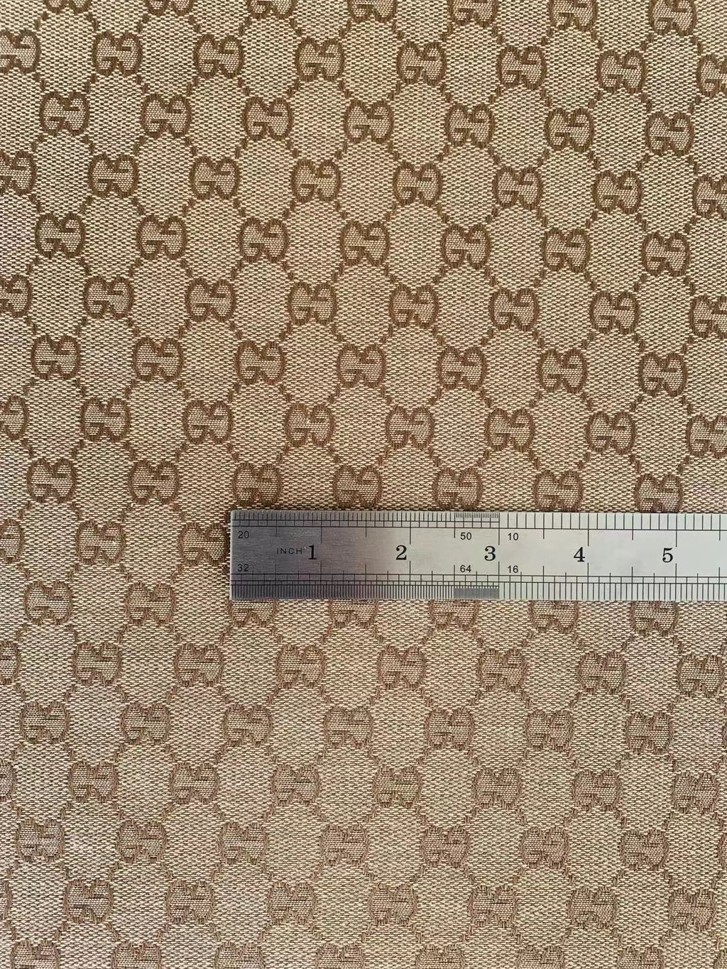 Classic Gucci Jacquard Fabric Cloth, Fabric Bags Fabric Shoes Fabric Hat Fabric good quality (Tan)