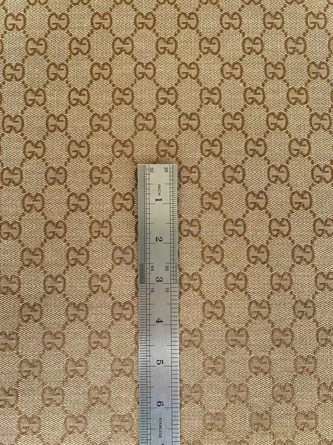 Classic Gucci Jacquard Fabric Cloth, Fabric Bags Fabric Shoes Fabric Hat Fabric good quality (Tan)