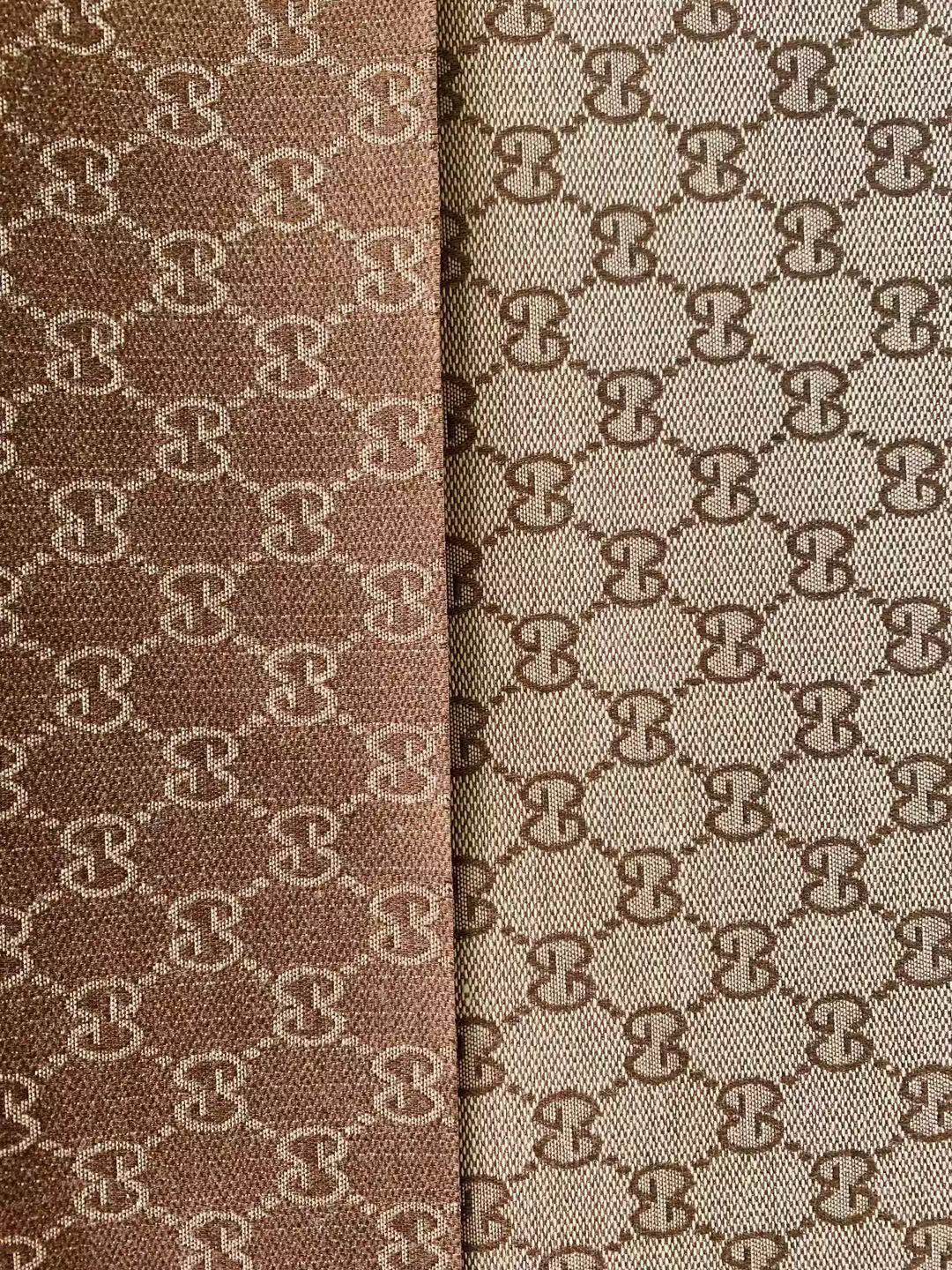 Classic Gucci Jacquard Fabric Cloth, Fabric Bags Fabric Shoes Fabric Hat Fabric good quality (Tan)
