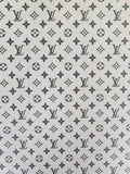 Fashion LV Handmade Black With White Leather Fabric Material for Bags and Shoes By Yards