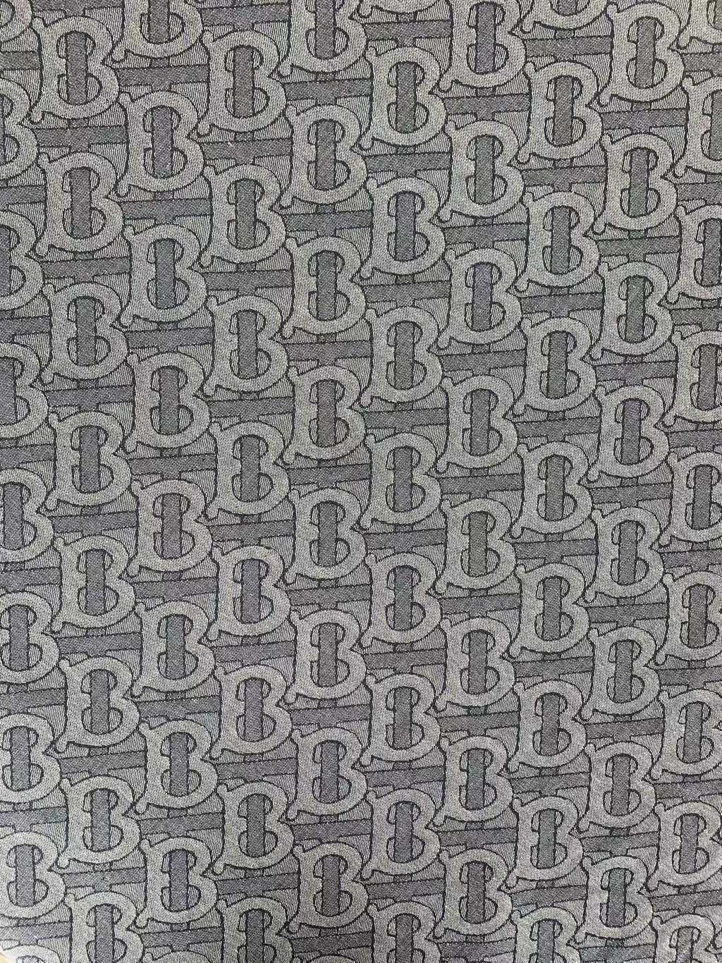 Classic Design Denim Woven Jacquard fabric ,TB Jean Denim Fabric For Handmade Goods By Yard ( Gray )