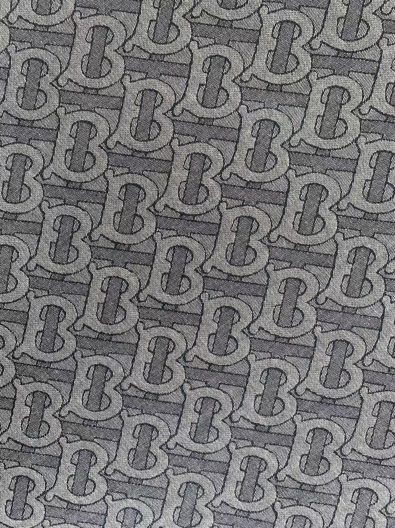 Classic Design Denim Woven Jacquard fabric ,TB Jean Denim Fabric For Handmade Goods By Yard ( Gray )