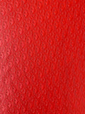 Classic  Dior Embossed Craft Leather Fabric Shoes Leather , Bags Leather Fabric By Yards (Red)