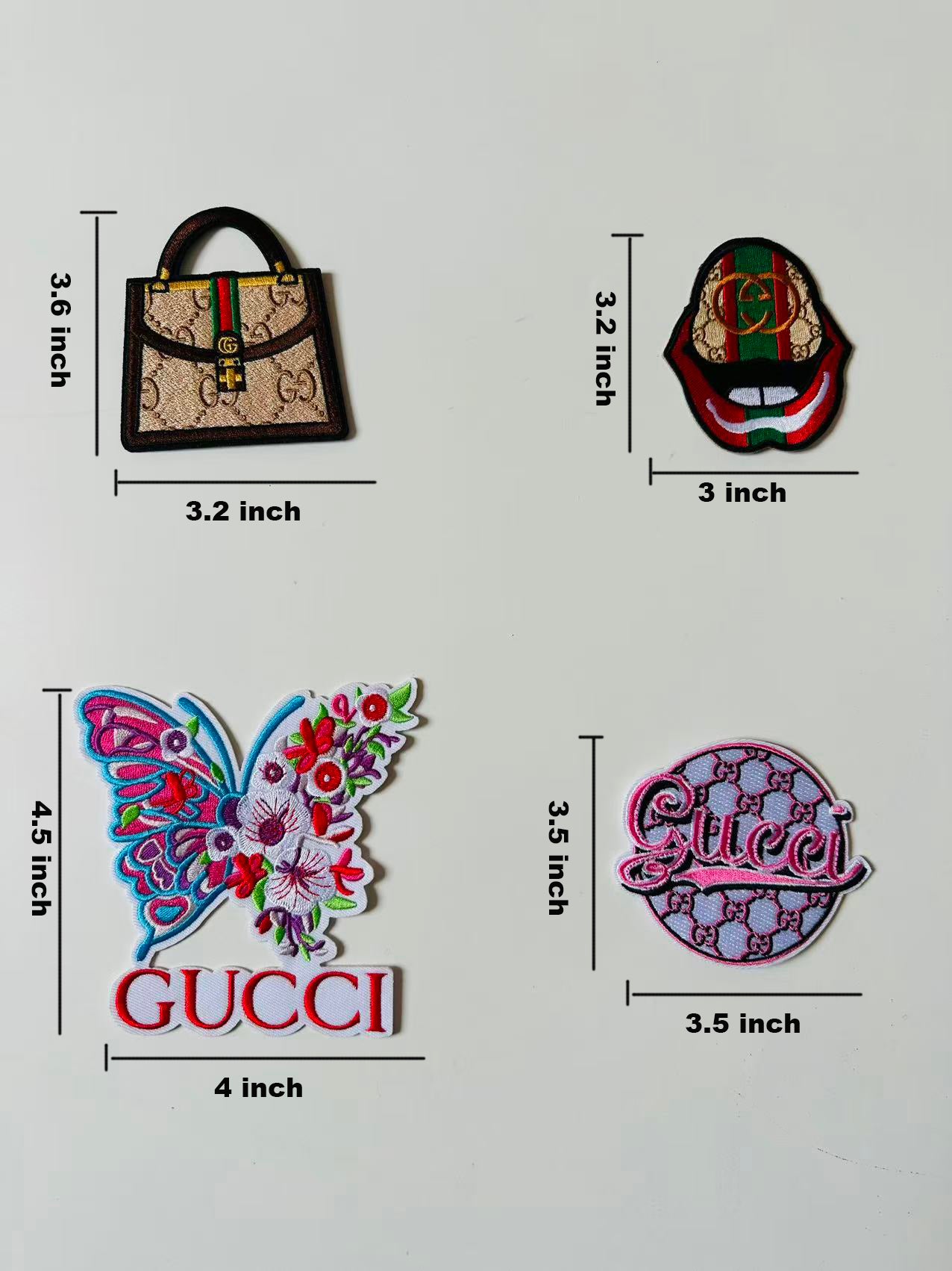 Craft Embroidery Gucci Jacquard Patches For Customized Clothing