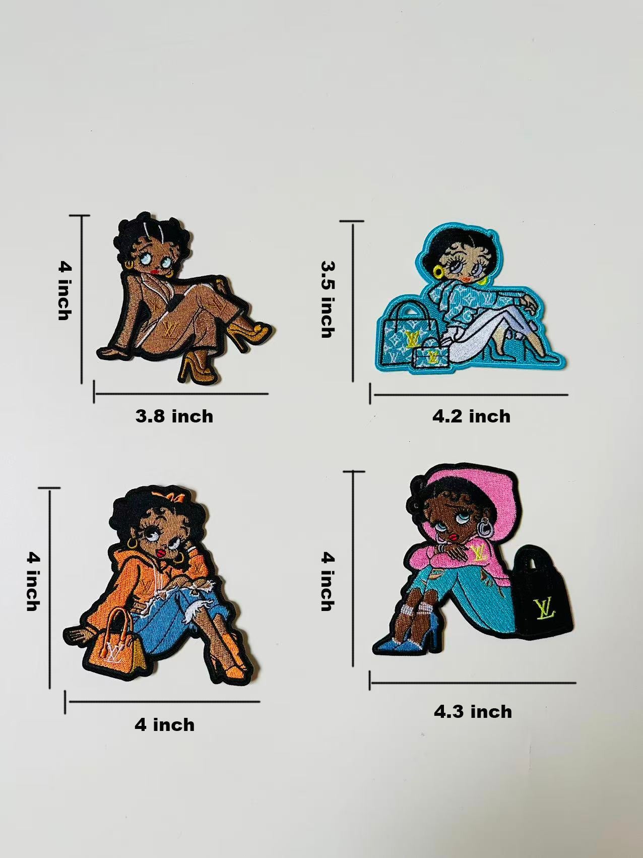 Craft Embroidery LV Miss Betty Jacquard Patches For Customized Clothing
