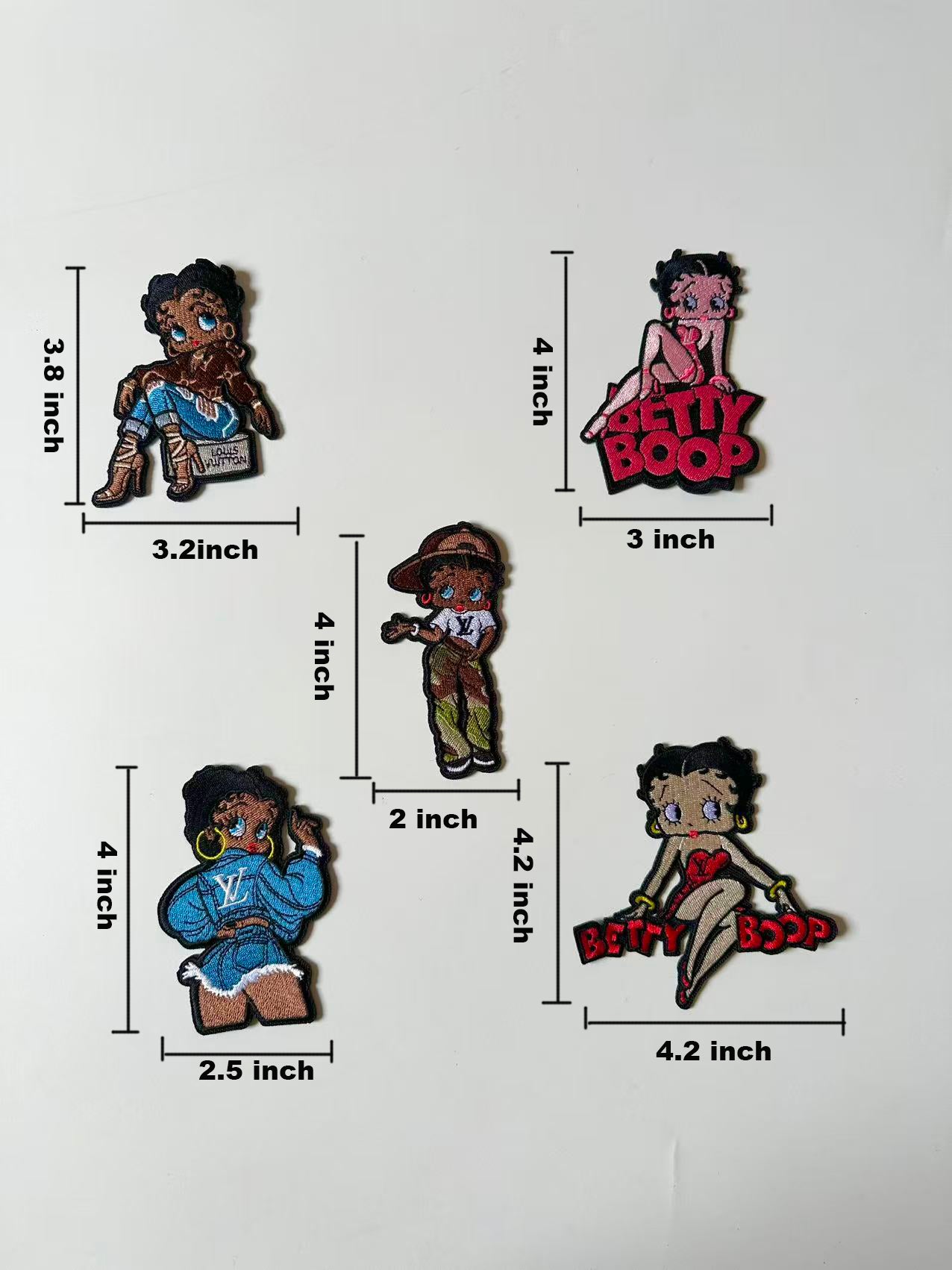Craft Embroidery LV Miss Betty Jacquard Patches For Customized Apparel