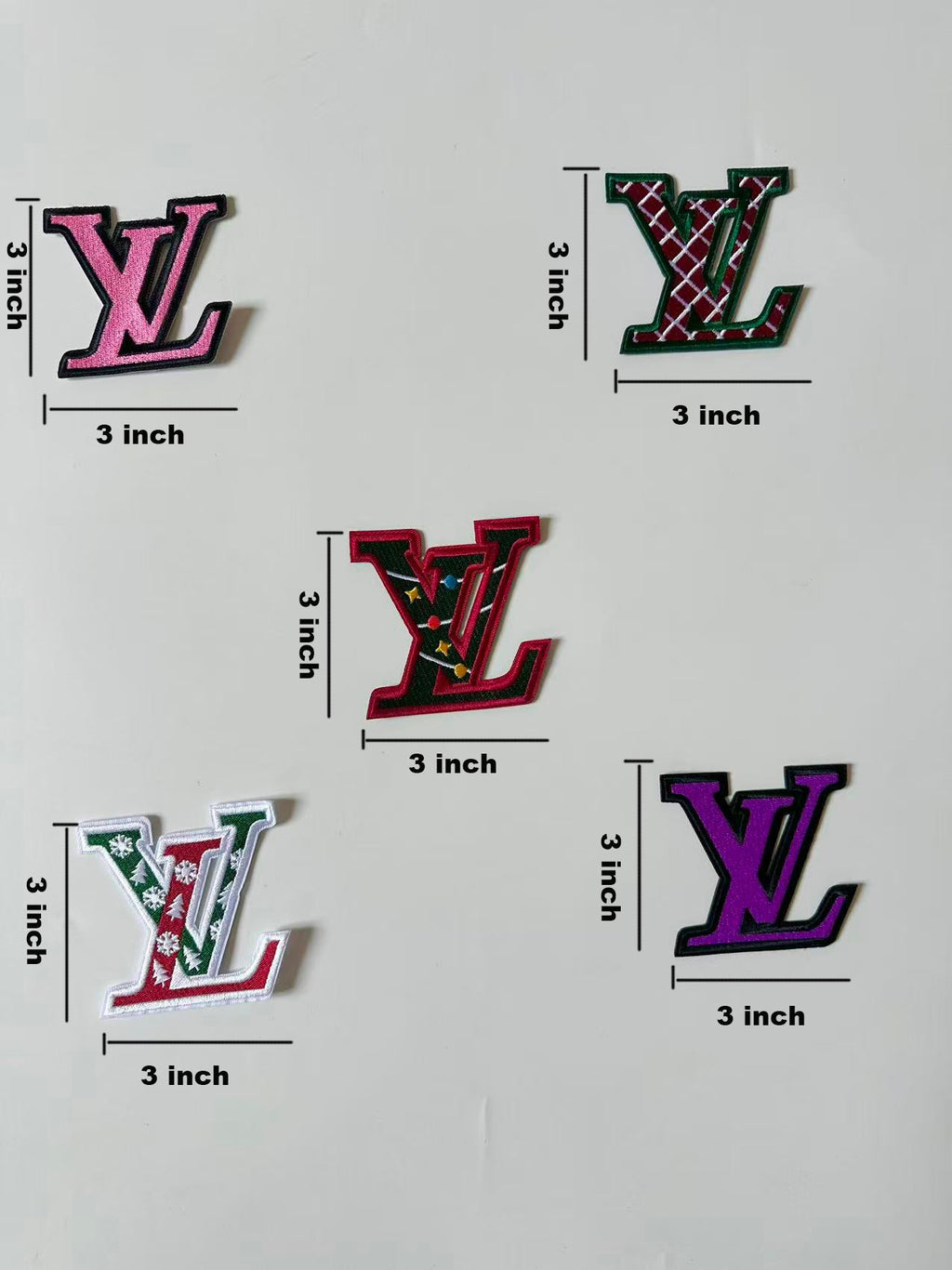 Fashiong Sewing  Embroidery LV Jacquard Patches For Customized Apparel