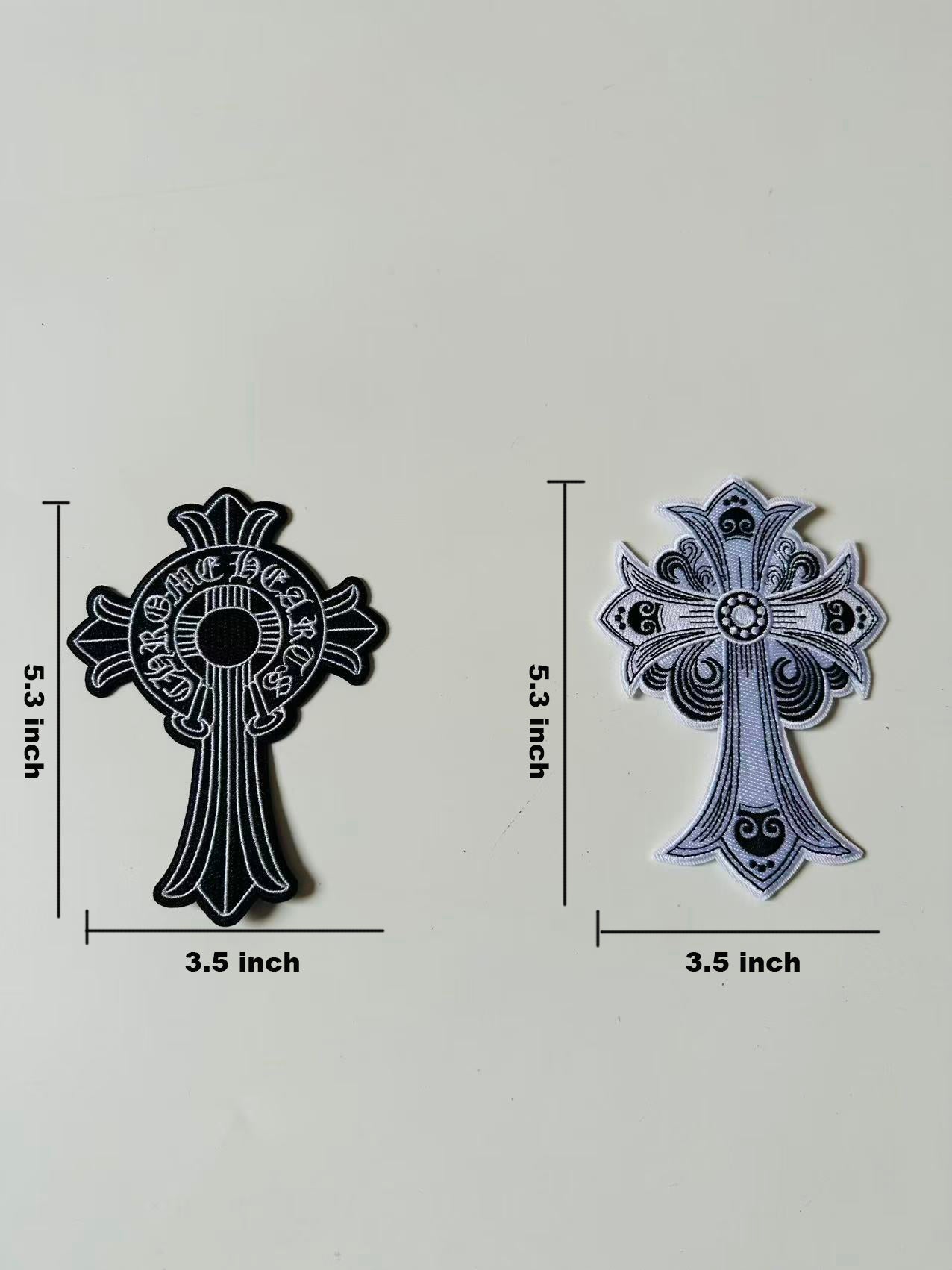 Craft Embroidery Chrome Hearts Jacquard Patches For Customized Clothing