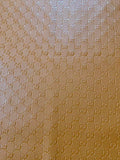 Classic Gucci Embossed Craft Leather Fabric Shoes Leather , Bags Leather Fabric By Yards (Tan)