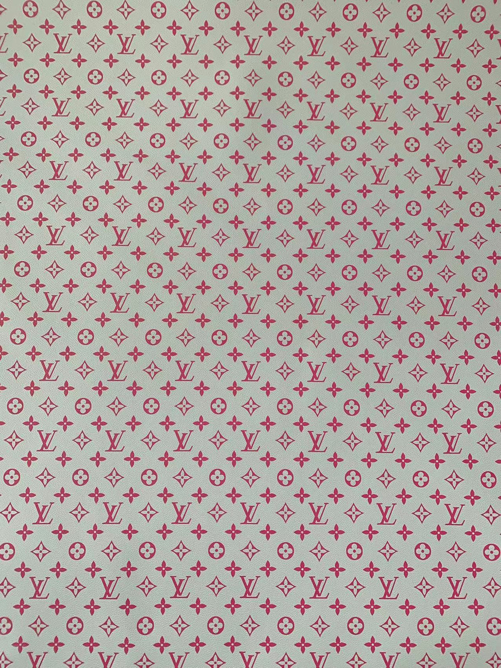 Classic Deep Pink LV Leather Case Fabric,Handmade Bag Fabric,Hand-made Shoes Fabric By Yard