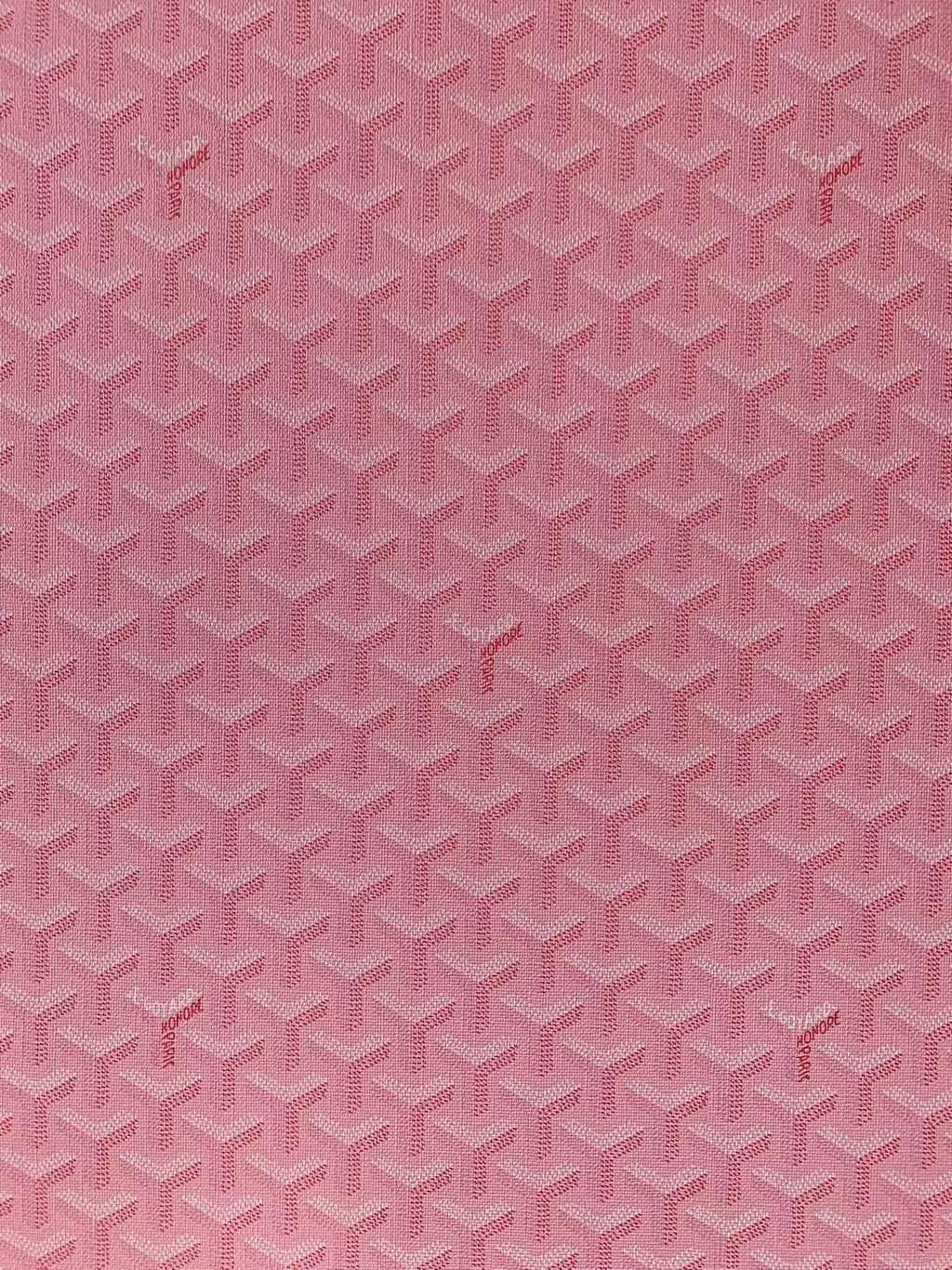 Classic Goyard Leather Fabric , Handmade Shoes Leather, Hand-made Bags Fabric,Handicraft Leather Fabric By Yard (Pink)