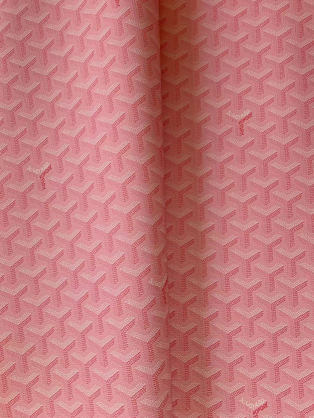 Classic Goyard Leather Fabric , Handmade Shoes Leather, Hand-made Bags Fabric,Handicraft Leather Fabric By Yard (Pink)