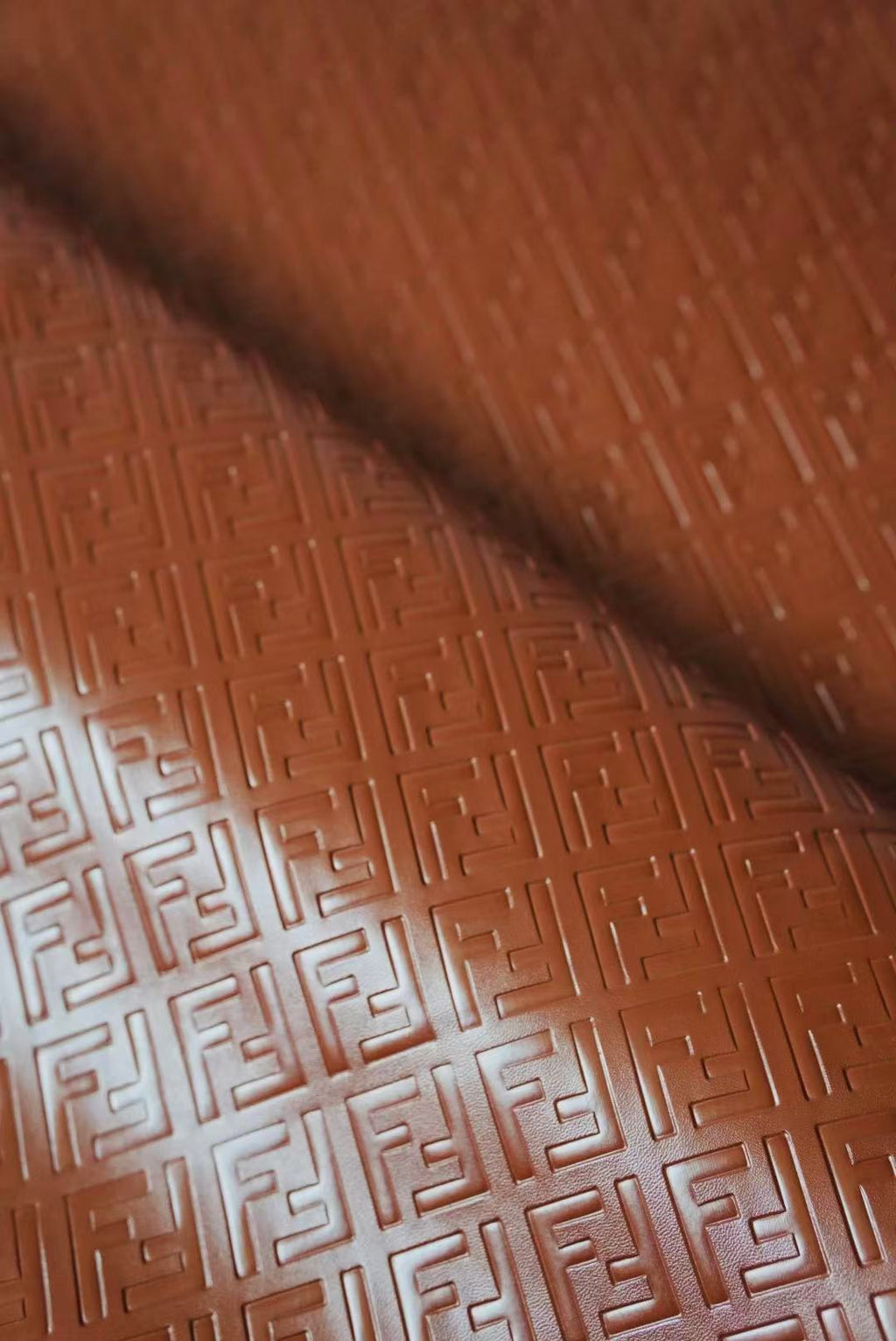 Napa Fendi Embossed Crafting Leather Fabric Shoes Leather For Handmade Handicrafts By Yards (Brown)