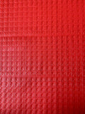 Tianchao Fendi Embossed Crafting Leather Fabric Shoes Leather For Handmade Handicrafts By Yards (Red)
