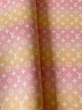 Custom Crafts Vinyl Lighting Pink With Yellow Leather Fabric For Handmade Sneakers Bag Apparel Upholstery By Yard