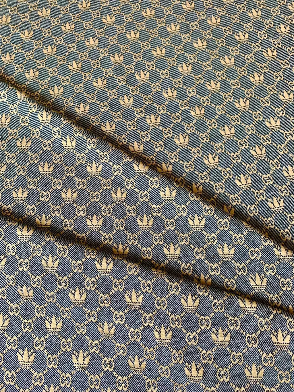 Craft Gucci With Adidas Knitted Jacquard TR Material Fabric For Handmade Handicraft Apparel By Yard