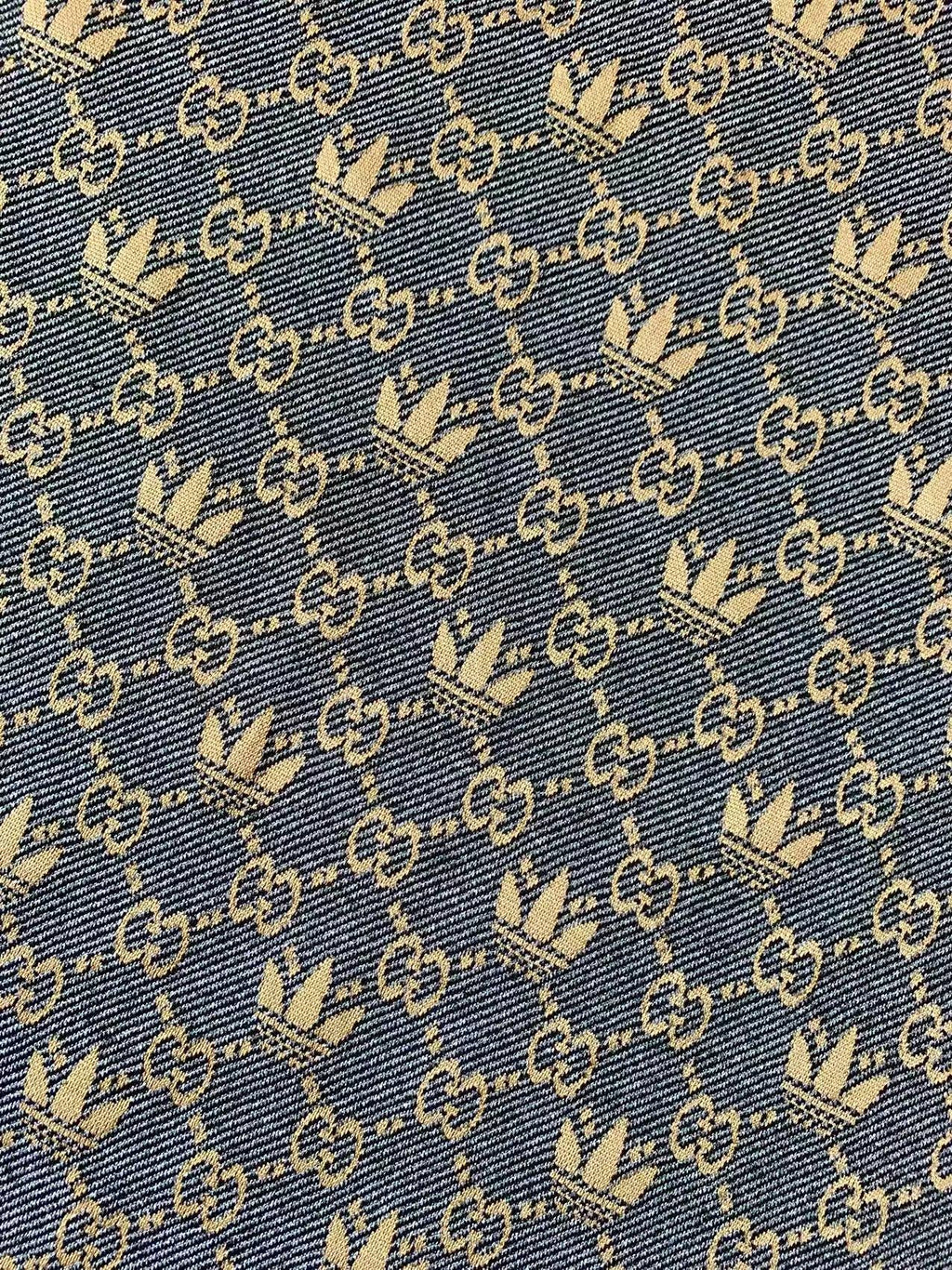 Craft Gucci With Adidas Knitted Jacquard TR Material Fabric For Handmade Handicraft Apparel By Yard