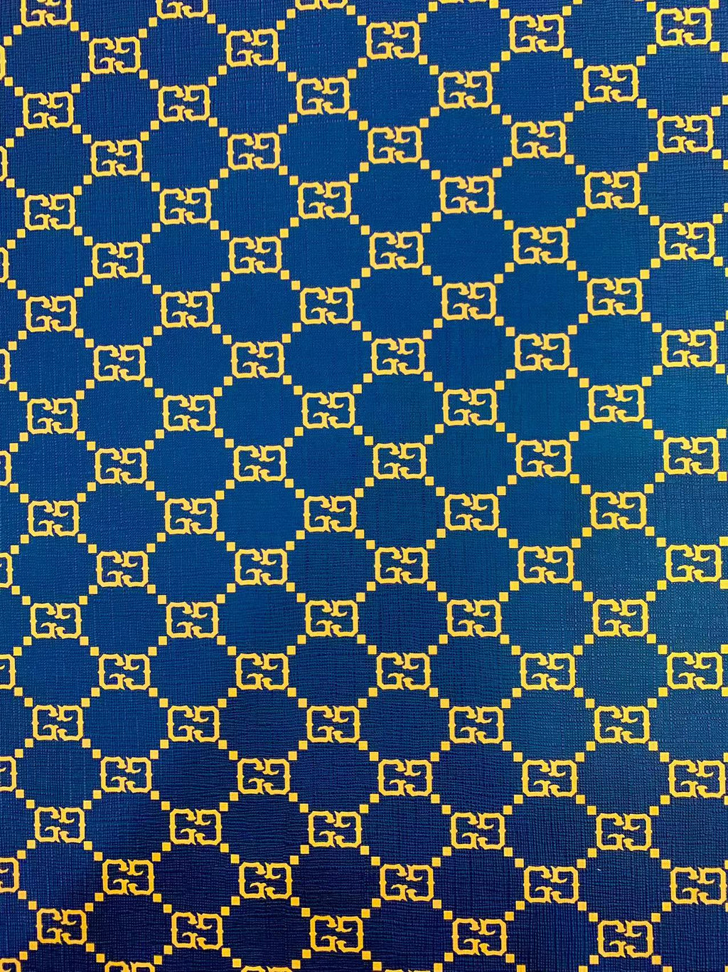 Craft Black With Yellow Color Gucci Leather Fabric For Handicraft Goods By Yard