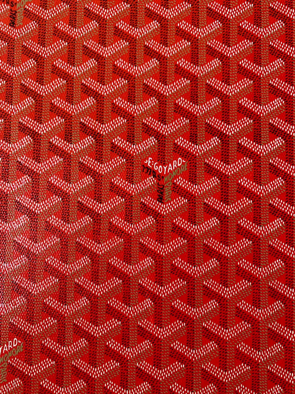 Original Goyard Best Quality Leather For Handmade Bag ,Furniture Handicraft By Yard(Red)