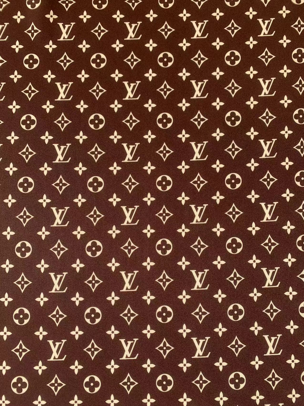 Craft Brown LV Cotton With Polyester Cloth Fabric For DIY Handicraft Apparel