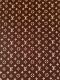 Craft Brown LV Cotton With Polyester Cloth Fabric For DIY Handicraft Apparel