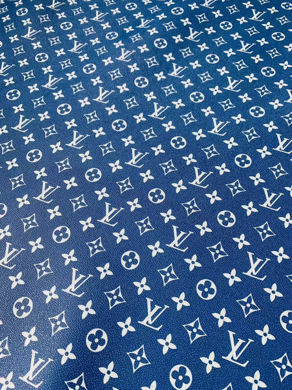 Classic Navy Blue vinyl crafting leather fabric For Handmade Shoes ,Bags and DIY Handicrafts By Yard