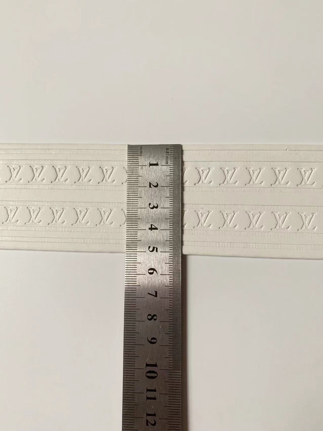 Fashion 120cm(47 inch) Length LV Luggage Leather Stripe, sewing leather bag Accessories(White)
