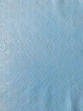 Fashion Embossed LV Crafting Leather Fabric For Handmade Bags and Shoe ,DIY Handicrafts  By Yards (Sky Blue)