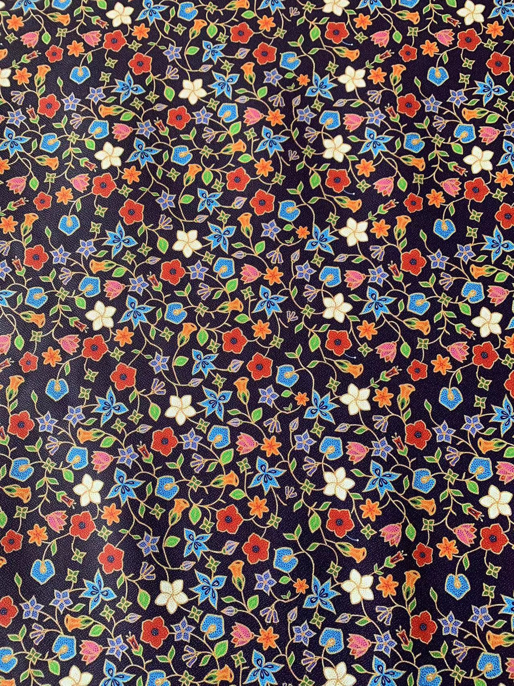 Fashion Craft Flower Leather Fabric For Handmade Handicraft Goods By Yard