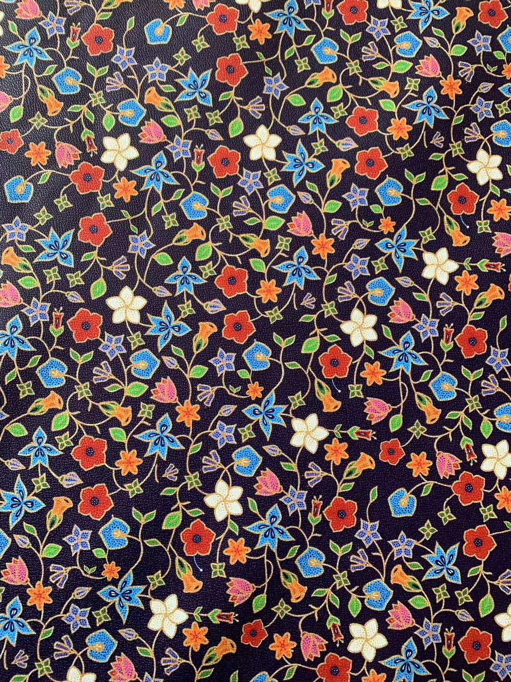 Fashion Craft Flower Leather Fabric For Handmade Handicraft Goods By Yard