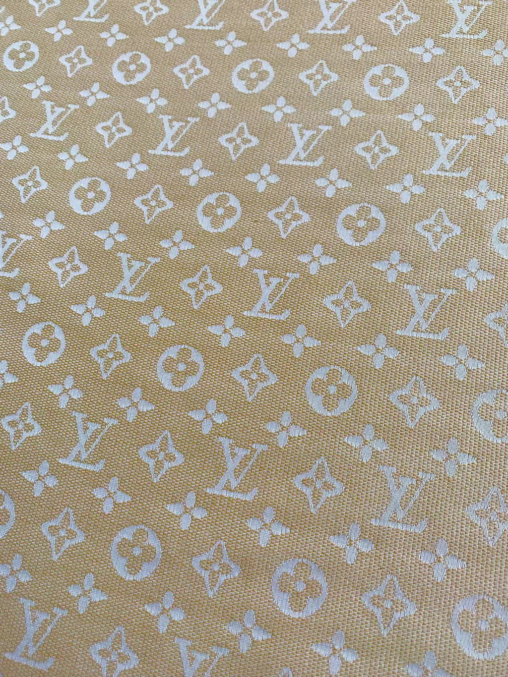 Tianchao Store Craft LV Cotton With Polyester Jacquard Cloth Fabric For Handmade Apparel (Khaki)