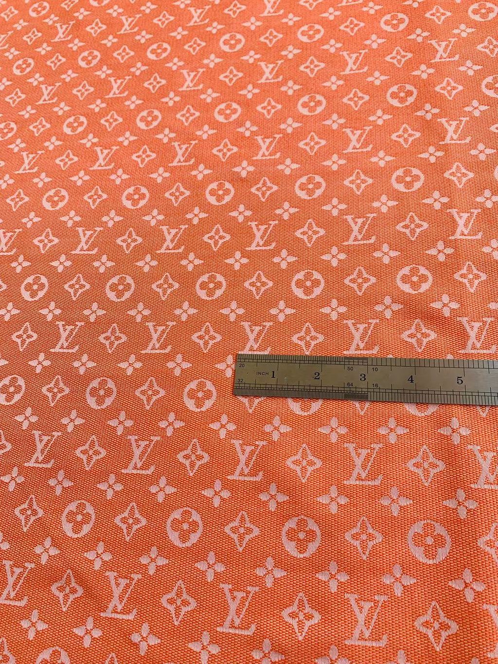 Tianchao Store Craft LV Cotton With Polyester Jacquard Cloth Fabric For Handmade Apparel (Orange)