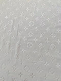 Popular Luxury LV Knitting Velvet Fabric For Handmade Sneaker,Car Upholstery and Apparel By Yard(White)