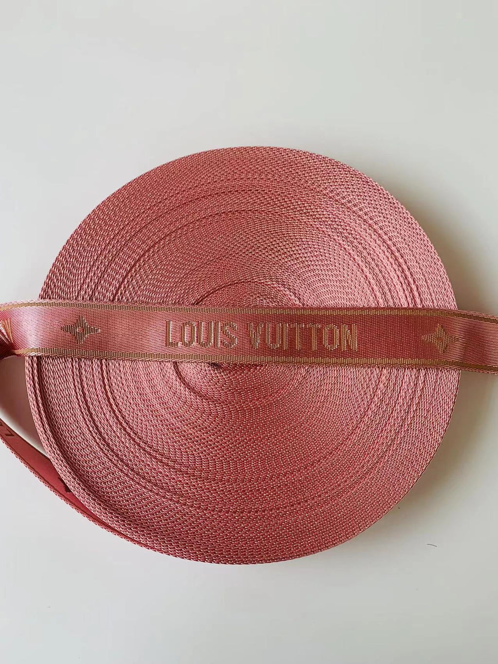 Craft LV 1.5 Inch Handmade Trim Embroidered Stripe Ribbon For Handicrafts By Yard (Pink)