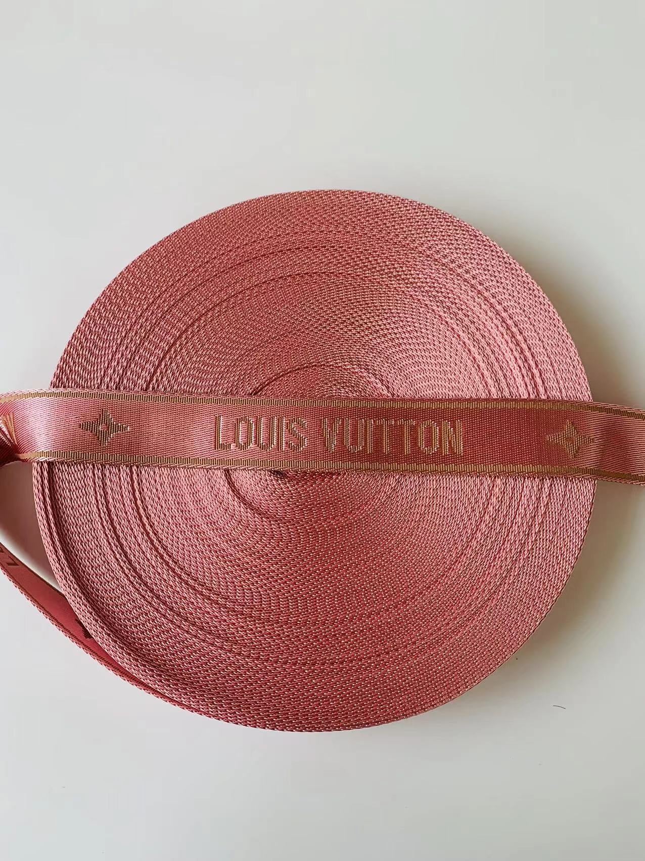 Craft LV 1.5 Inch Handmade Trim Embroidered Stripe Ribbon For Handicrafts By Yard (Pink)