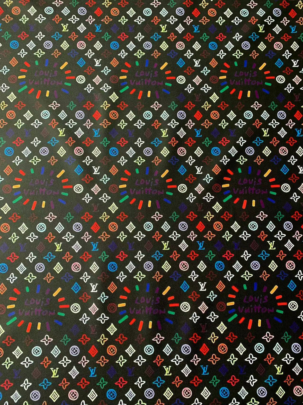 New Graffiti LV leather Fabric For Handmade Sneakers, Upholstery and Handicraft Goods