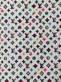 Tianchao New Colorful LV With Dog Design Vinyl Leather For Handmade Sneaker,Upholstery By Yard