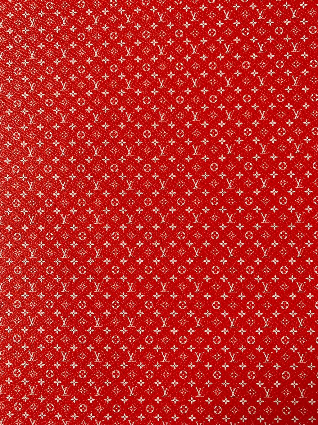 New LV Small Size 0.5mm vinyl crafting leather fabric Bag leather ,shoes leather ,Handicraft leather By Yards(Red)
