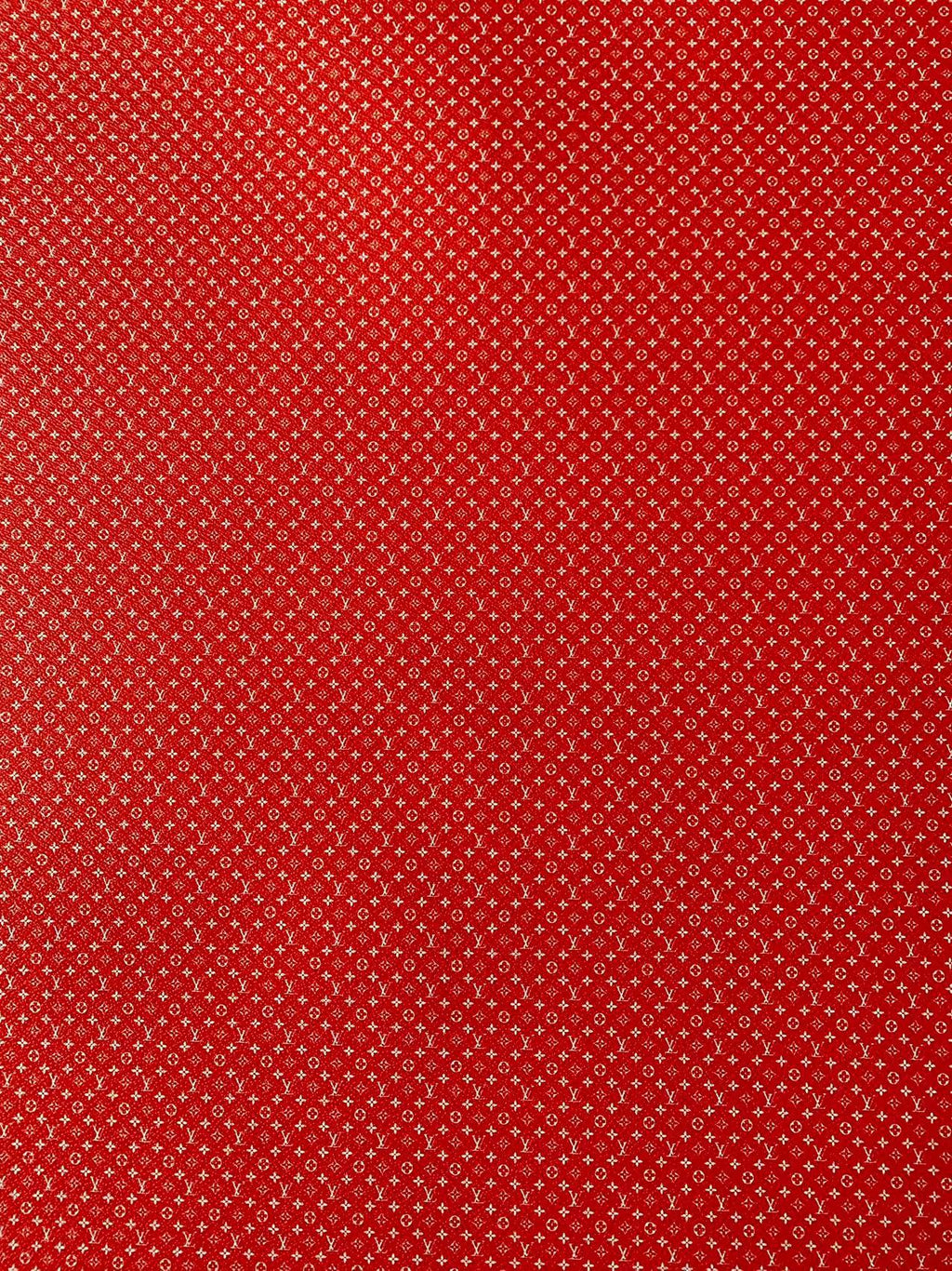 New LV Small Size 0.5mm vinyl crafting leather fabric Bag leather ,shoes leather ,Handicraft leather By Yards(Red)
