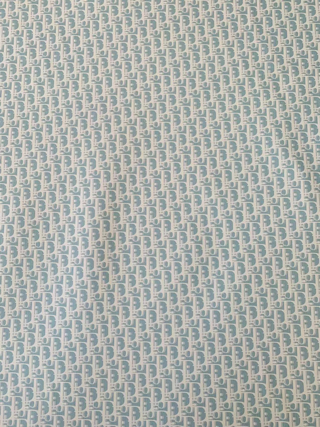 Craft Light Blue Dior Learher Fabric For Handmade Sneaker ,Upholstery Car Handicraft Goods By Yard