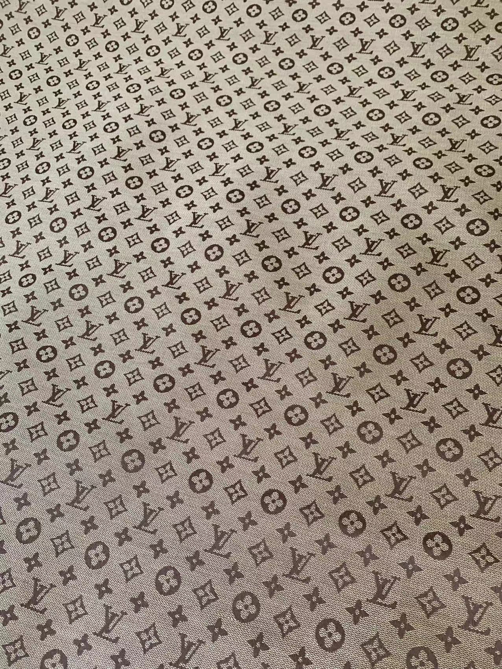 Fashion Tan LV Jacquard Cloth Fabric For Handmade Sneaker,Upholstery And Apparel