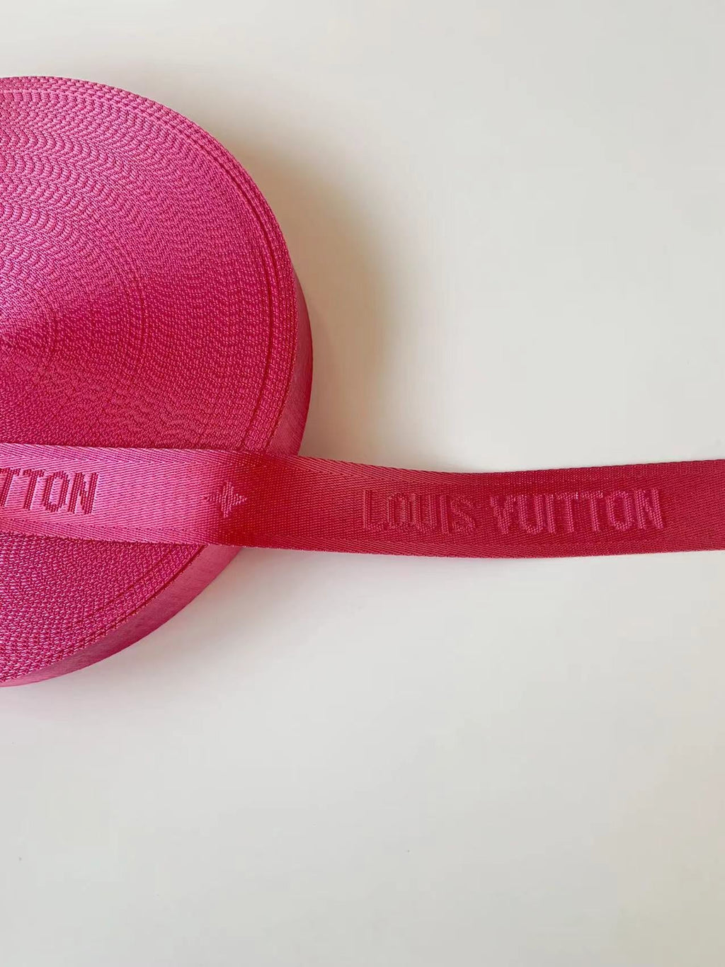 Craft LV 1.5 Inch Handmade Trim Embroidered Stripe Ribbon For Handicrafts By Yard (Hot Pink)