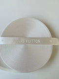 Craft LV 1.5 Inch Handmade Trim Embroidered White Stripe Ribbon By Yard