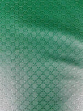 Classic Gucci Embossed Craft Leather Fabric Shoes Leather , Bags Leather Fabric By Yards (Jungle Green)