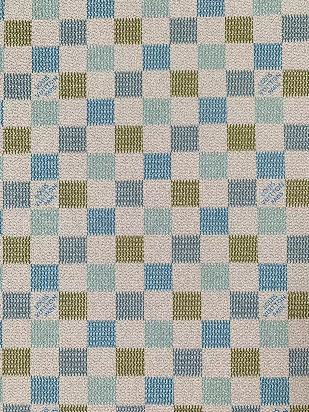 Classic Gradual Change Color Damier Louis Vuitton Leather For Bag Upholstery Car Seat and Shoes By Yard