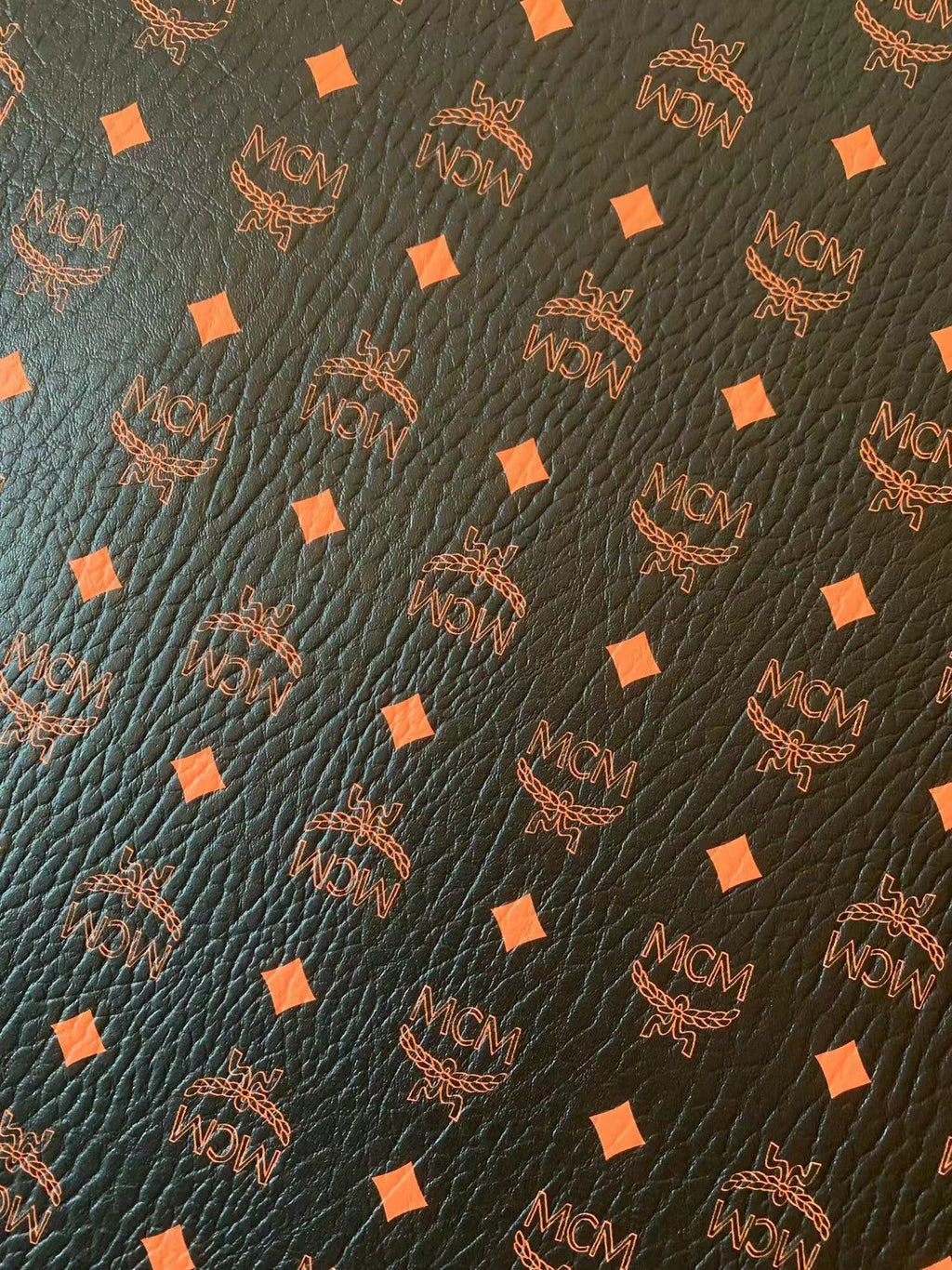 Orange  Leather For Handmade Sneaker, Upholstery And Handicraft By Yard