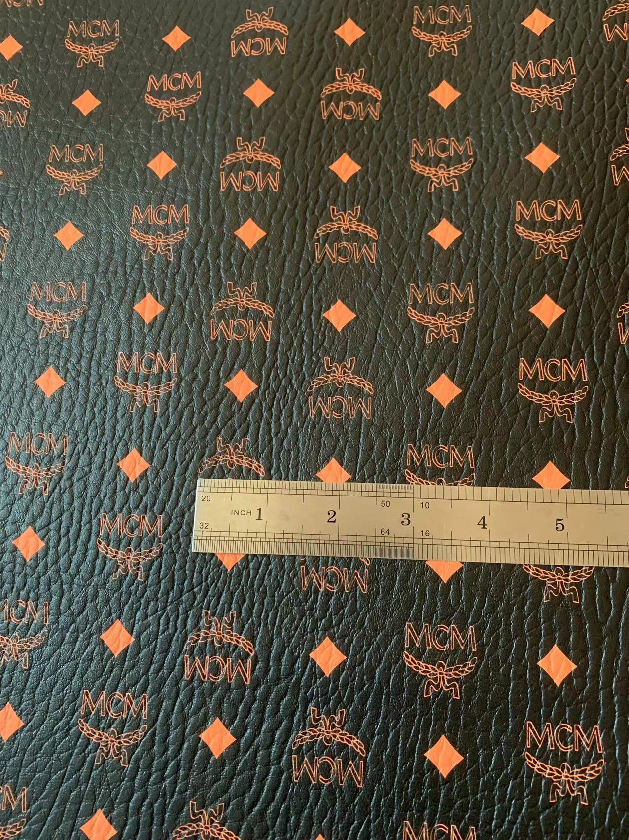 Orange  Leather For Handmade Sneaker, Upholstery And Handicraft By Yard