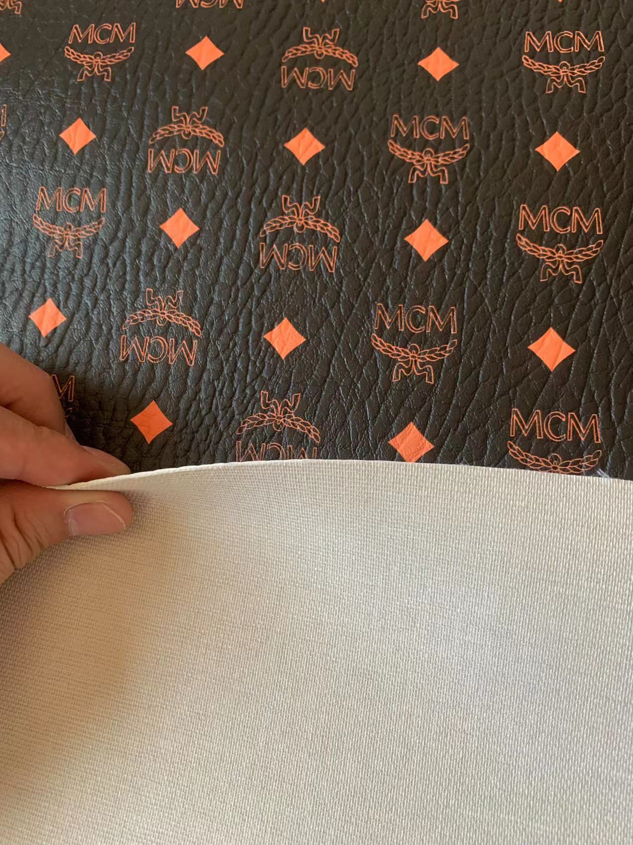 Orange  Leather For Handmade Sneaker, Upholstery And Handicraft By Yard