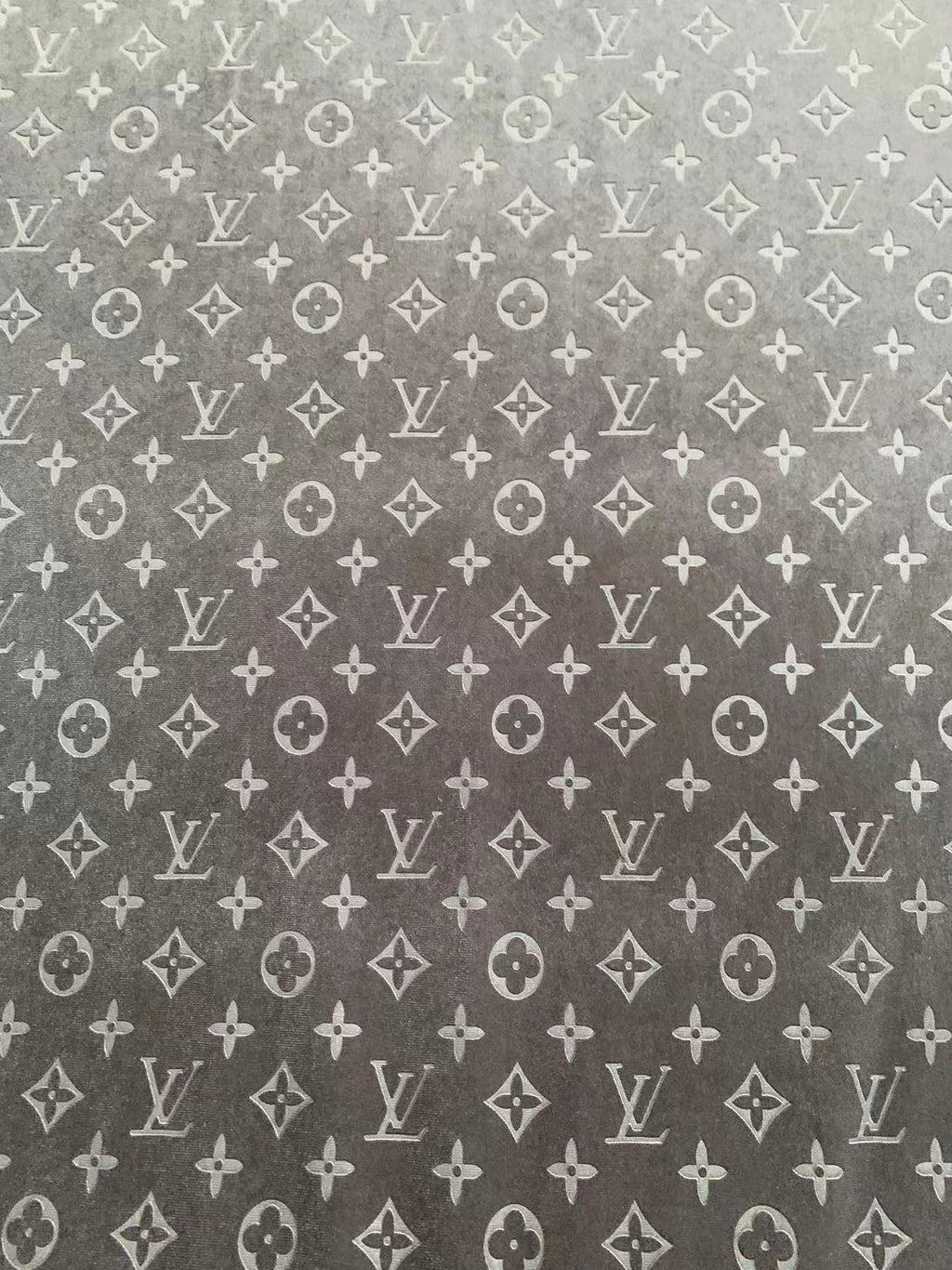 Popular Luxury Lighting Gray Sliver LV Knitting Velvet Fabric For Handmade Sneaker,Car Upholstery and Apparel By Yard